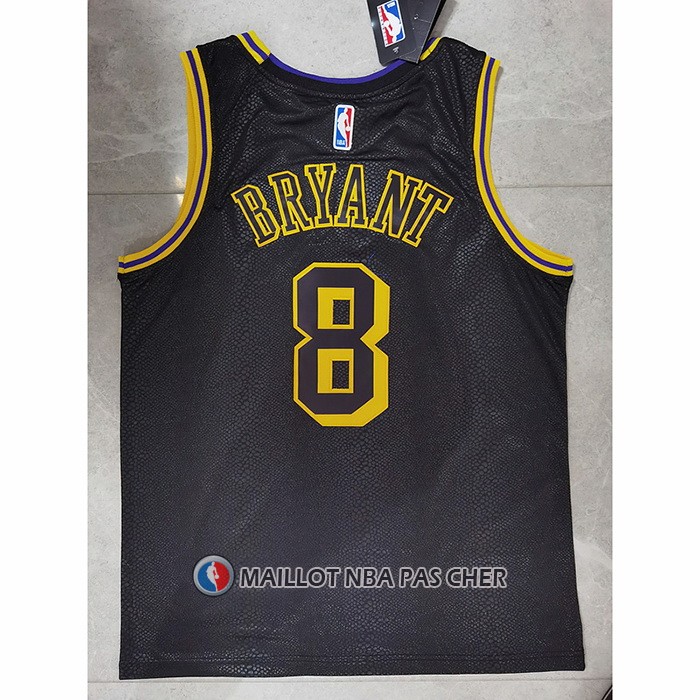 Maillot Los Angeles Lakers Kobe Bryant NO 8 Crenshaw Black Mamba Noir